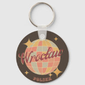 ヴロクローシティポーランドレトロヴィンテージハガキ キーホルダー (裏面)