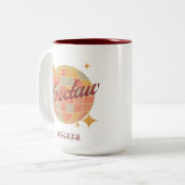 ヴロクローシティポーランドレトロヴィンテージハガキ ツートーンマグカップ (正面左)