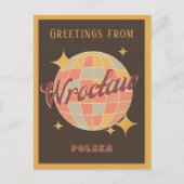 ヴロクローシティポーランドレトロヴィンテージハガキ ポストカード (正面)