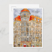 ヴロツワポーランドのヴィンテージ旅行水の色はがき ポストカード (正面/裏面)