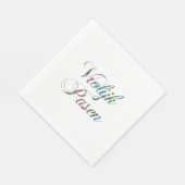 ヴロリカラフルイクパセンオランダ言語ハッピーイースター スタンダードランチョンナプキン (角)