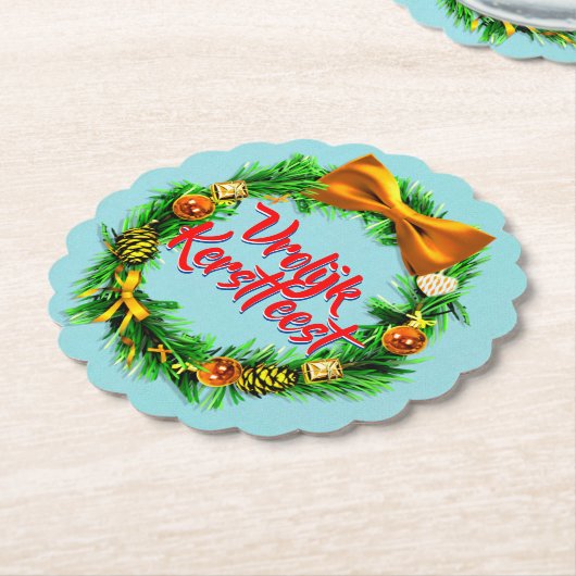 ヴロリークカーストフェストオランダメリークリスマス ペーパーコースター (アングル)