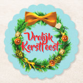 ヴロリークカーストフェストオランダメリークリスマス ペーパーコースター (正面)