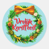 ヴロリークカーストフェストオランダメリークリスマス ラウンドシール (正面)