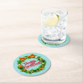 ヴロリークカーストフェストオランダメリークリスマス ラウンドペーパーコースター (インサイチュ)