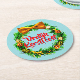 ヴロリークカーストフェストオランダメリークリスマス ラウンドペーパーコースター