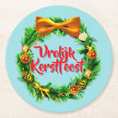ヴロリークカーストフェストオランダメリークリスマス ラウンドペーパーコースター (正面)