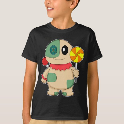 ヴードゥー人形のハロウィンキャンディー Tシャツ (正面)