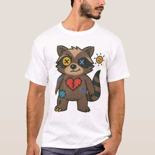 ヴードゥー・アライグマTシャツ —いたずら好きなワル Tシャツ (正面)