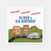 ヴームヴーム レース カー ロード ハウス ボーイ 誕生日 スタンダードカクテルナプキン (正面)