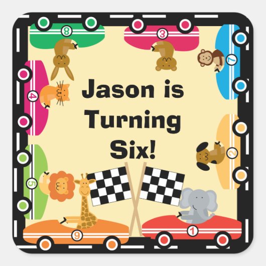 ーカスタムムレーサーのシール スクエアシール (正面)