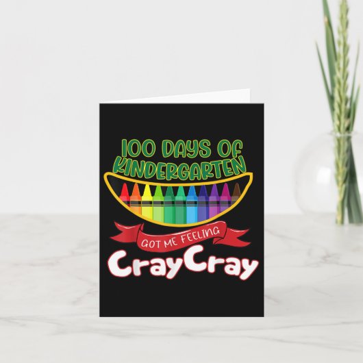 ー幼稚園得日100感じ名のCray Cra カード (正面)
