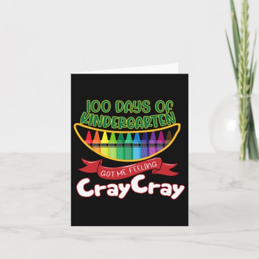 ー幼稚園得日100感じ名のCray Cra カード (正面)