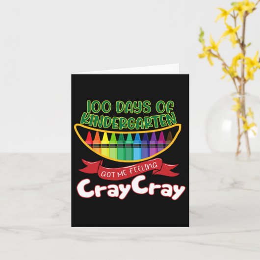 ー幼稚園得日100感じ名のCray Cra カード (黄色い花)