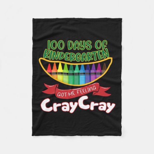ー幼稚園得日100感じ名のCray Cra フリースブランケット (正面)
