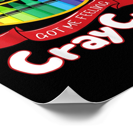 ー幼稚園得日100感じ名のCray Cra ポスター (角)