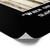 一おもしろいつのドアが閉まると皮肉 ポスター (角)