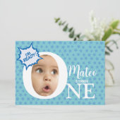 一おもしろいつ青い星バースデーパーティ招待状 招待状 (スタンド正面)