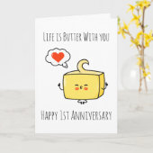 一おもしろい周年記念結婚カード カード (黄色い花)