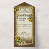 一つになった結婚式招待状：結びとノットの祝い オールインワン招待状 (内側)