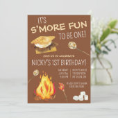 一つになれるのはおもしろいだ!S'mores Birthdayパーティー 招待状 (スタンド正面)