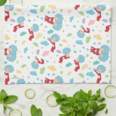 一つのこと二つの甘いものパターン キッチンタオル (折り畳み)