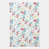 一つのこと二つの甘いものパターン キッチンタオル (縦)