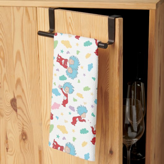 一つのこと二つの甘いものパターン キッチンタオル (三つ折り)