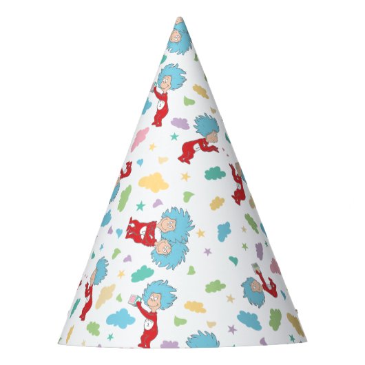 一つのこと二つの甘いものパターン パーティーハット (正面)