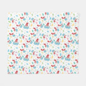 一つのこと二つの甘いものパターン フリースブランケット (正面(横))