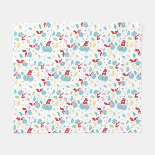 一つのこと二つの甘いものパターン フリースブランケット (正面(横))