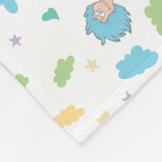 一つのこと二つの甘いものパターン フリースブランケット (角)