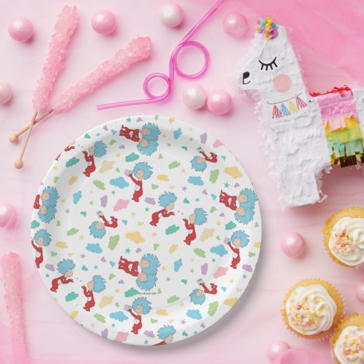 一つのこと二つの甘いものパターン ペーパープレート (パーティー)