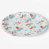 一つのこと二つの甘いものパターン ペーパープレート (アングル)