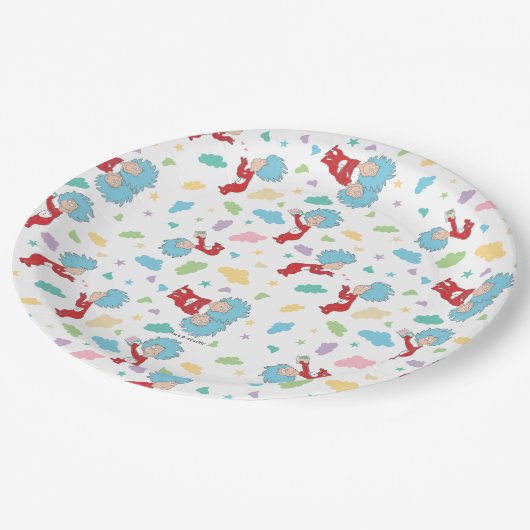 一つのこと二つの甘いものパターン ペーパープレート (アングル)