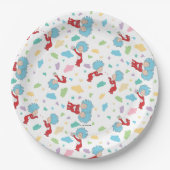 一つのこと二つの甘いものパターン ペーパープレート (正面)