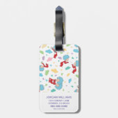 一つのこと二つの甘いものパターン ラゲッジタグ (裏面縦)