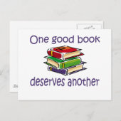 一つのよい本は別の贈り物に値する。 ポストカード (正面/裏面)
