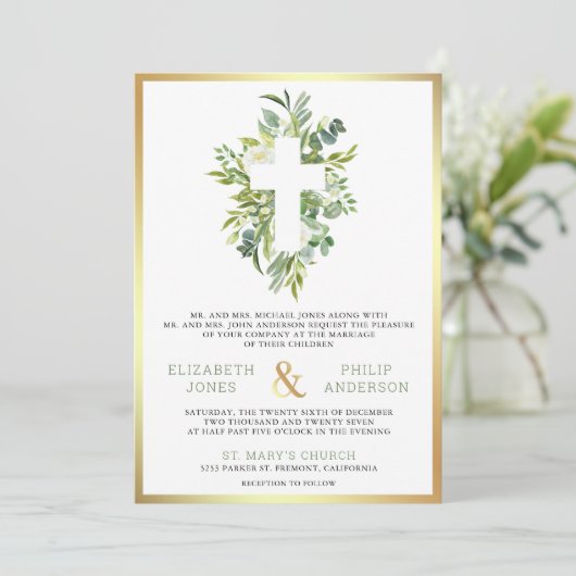 一つのカトリック教徒の中で十字架結婚を築く 招待状 (スタンド正面)