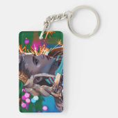 一つのカラフルキーチェーン キーホルダー (裏面)