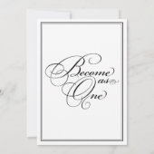 一つのキリスト教の結婚式招待状になる 招待状 (裏面)