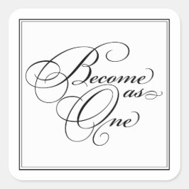 一つのキリスト教の結婚式用シールになる スクエアシール