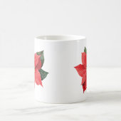 一つのクリスマスポインセチア コーヒーマグカップ (中央)