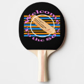 一つのチケットを認める – 80年代 卓球ラケット (正面)