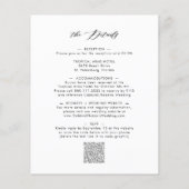 一つのユーカリで全てを予算結婚招待状 (裏面)