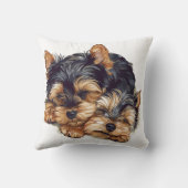 一つのヨークシャーテリアより良い物は?二つのヨークシャーテリア! クッション (裏面)