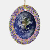 一つの世界。海岸線マップオーナメント セラミックオーナメント (右)
