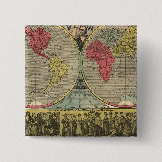 一つの世界 缶バッジ (正面)