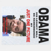 一つの写真におけるオバマの遺産 フリースブランケット (正面(横))