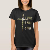 一つの十字架と三つの釘は赦しに等しい キリスト教 Tシャツ (正面)
